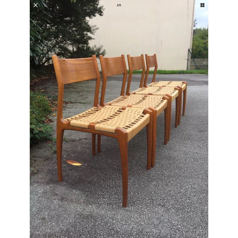 Set of 4 Vintage lounge chairs, edition Consorzio Sedie Friuli - 196s