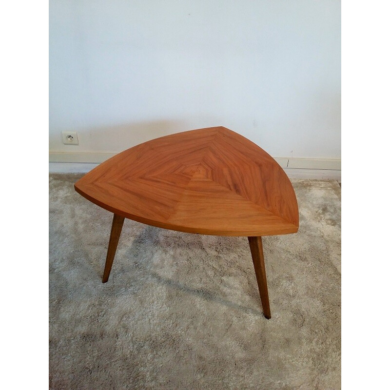 Table basse tripode en bois - 1950