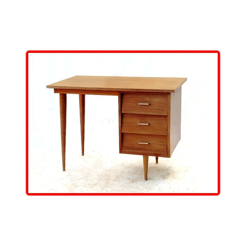 Vintage desk with 3 inclined tiroirs - 1960s