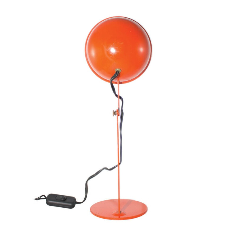 Lampe de table orange vintage - 1960