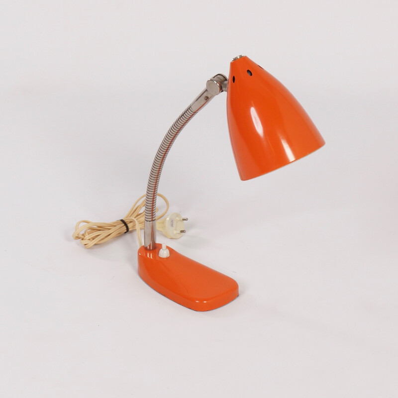 Lampe de bureau orange, Modèle13 par H. Busquet - 1955