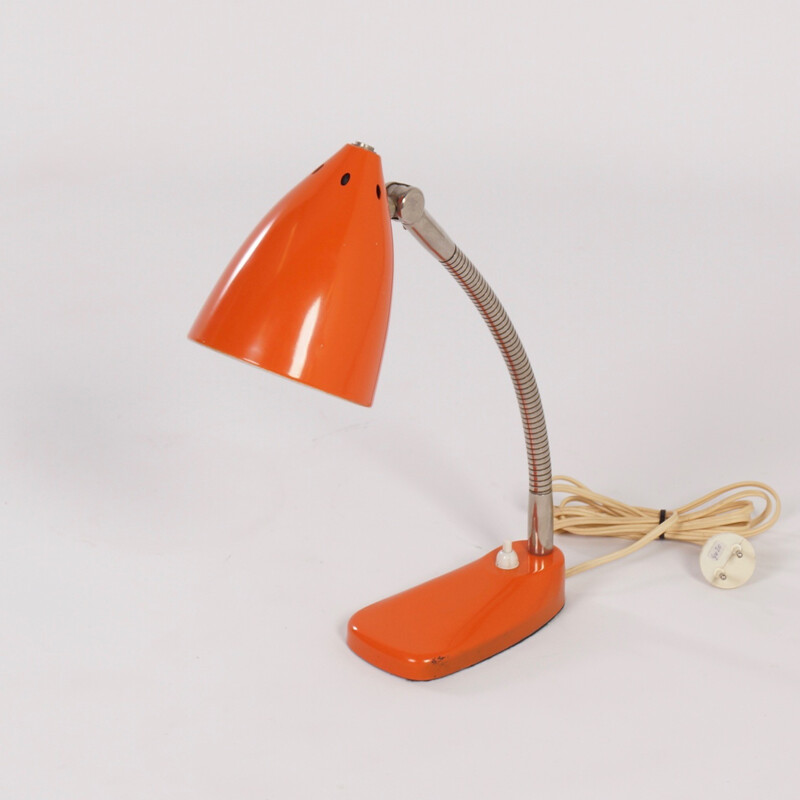 Model 13 orange Desk Light by H. Busquet - 1955