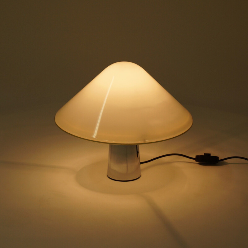 Lampe Champignon Blanc par Guzzini - 1970