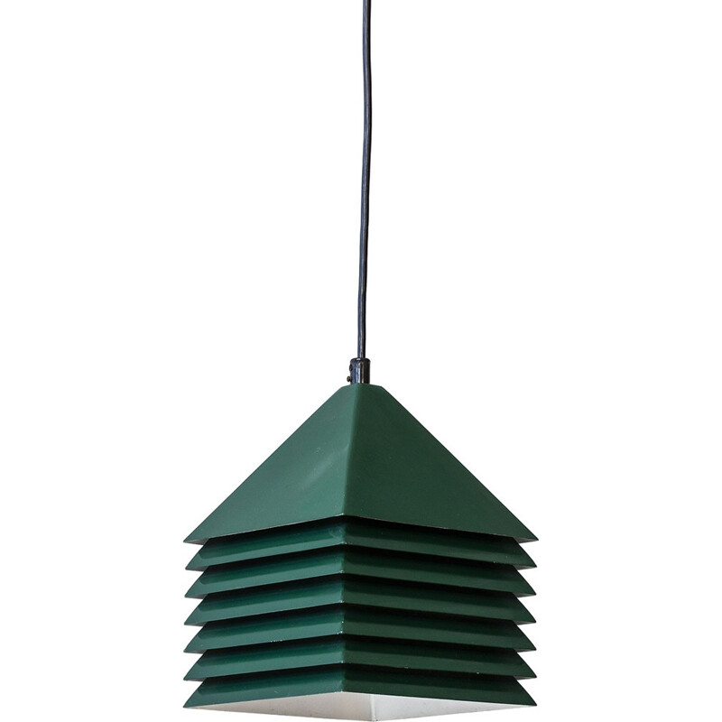 Vintage Green Metal Pendant Lamp by Hans-Agne Jakobsson - 1960s