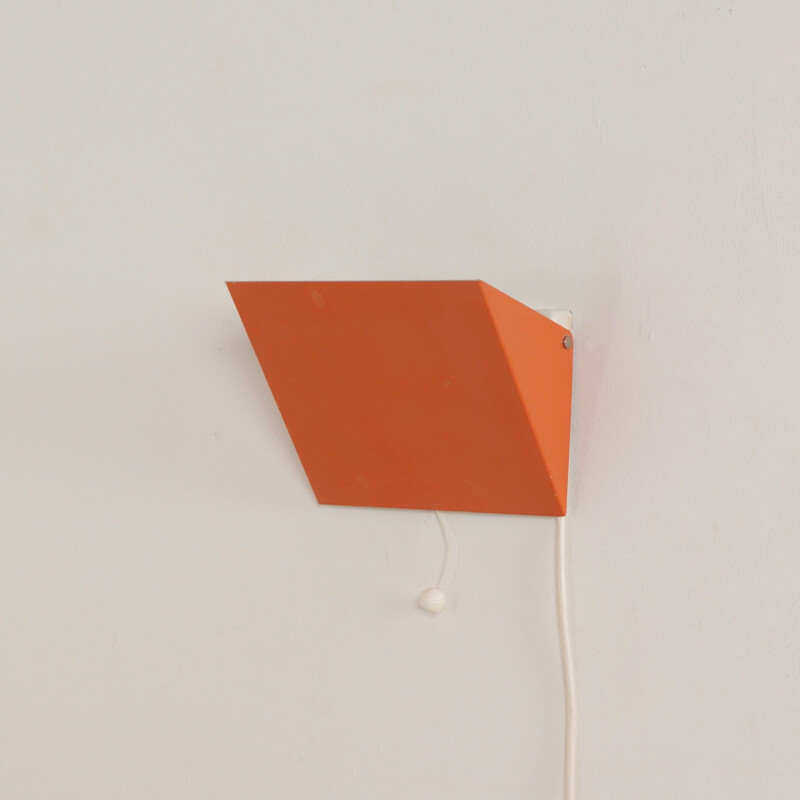 Doria Wall Lamp by Wilhelm Braun Feldweg,Salmon Red - 1962