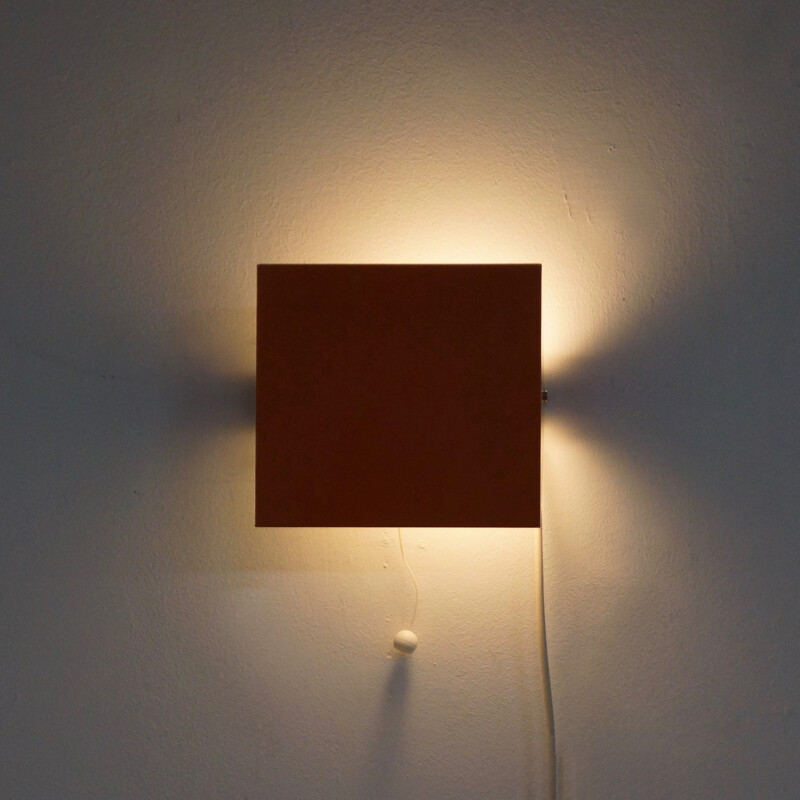 Doria Wall Lamp by Wilhelm Braun Feldweg,Salmon Red - 1962