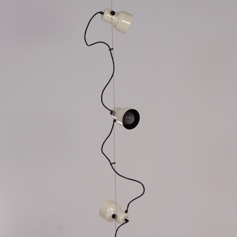 Dutch Hanging Lamp with Three White Spots from GEPO - 1970s