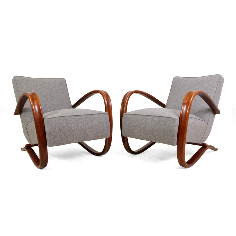 Pair of H269 armchairs by Halabala for Thonet - 1930s