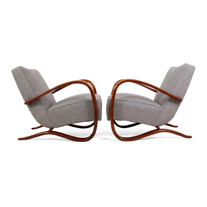 Pair of H269 armchairs by Halabala for Thonet - 1930s