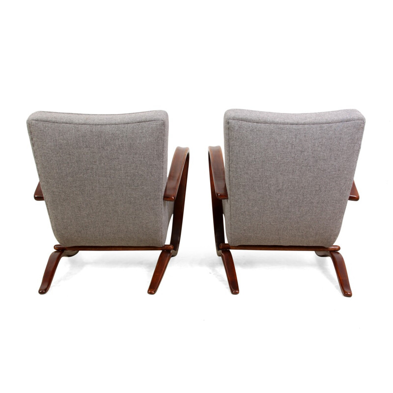 Pair of H269 armchairs by Halabala for Thonet - 1930s