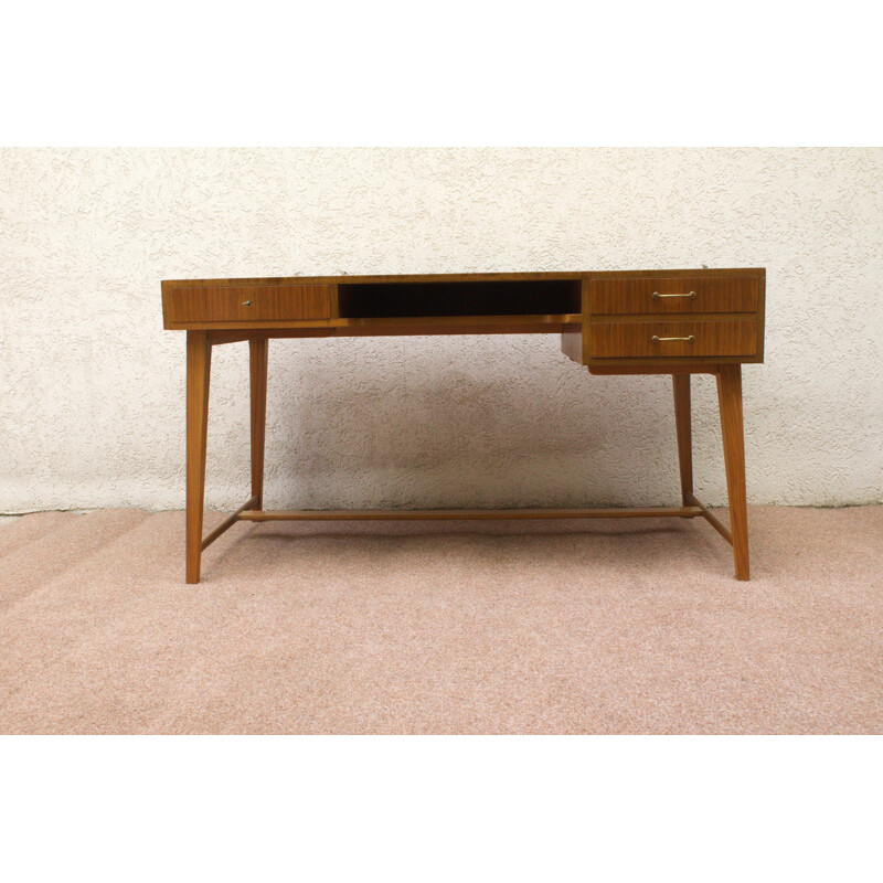 Walnut Desk by Georg Satink for WK Mobel, Model 468 - 1950s