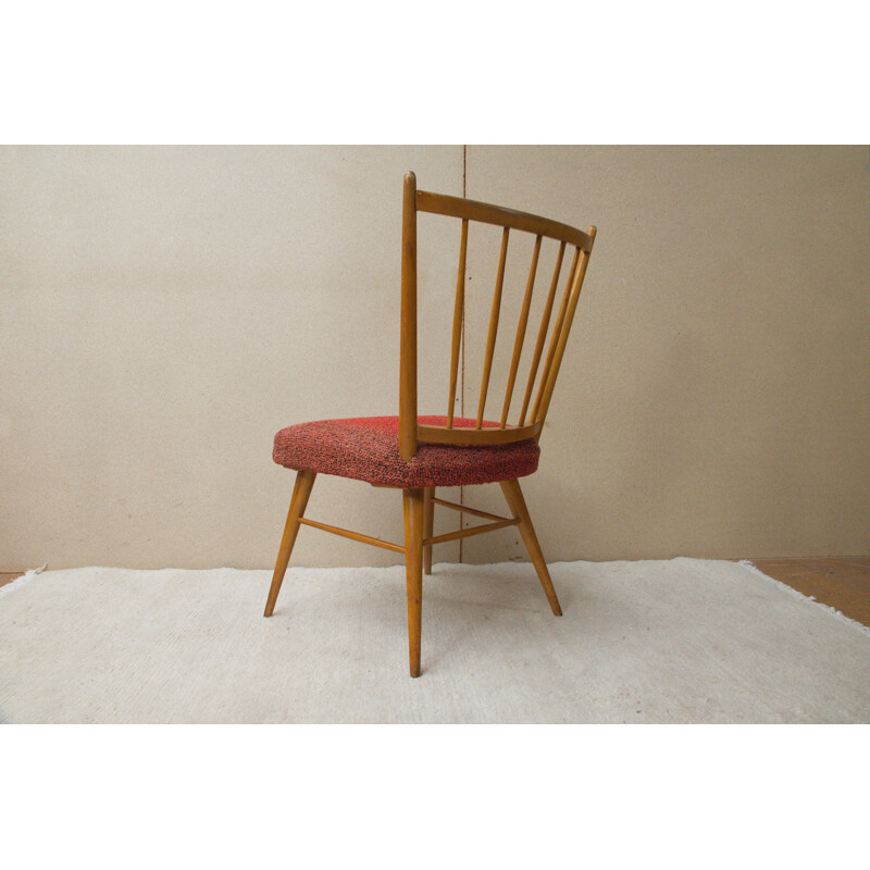 Beech reupholstered chair by Carl Sasse for Casala - 1950s