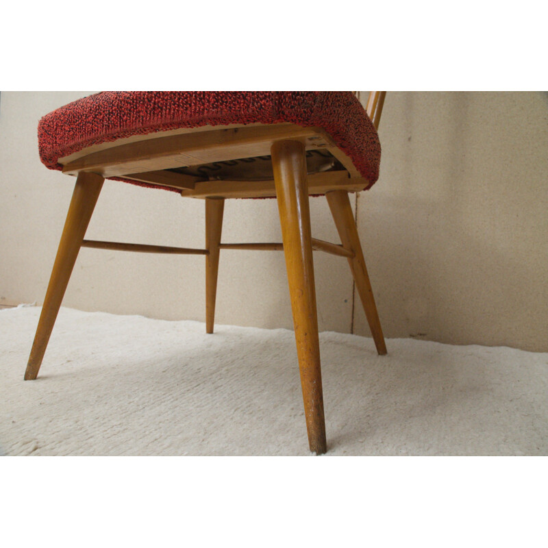 Beech reupholstered chair by Carl Sasse for Casala - 1950s