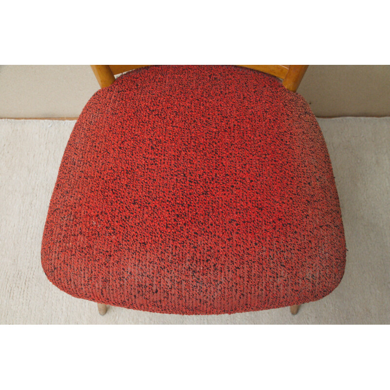 Beech reupholstered chair by Carl Sasse for Casala - 1950s