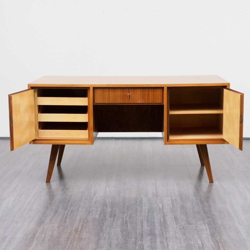 Vintage restored walnut desk - 1960s