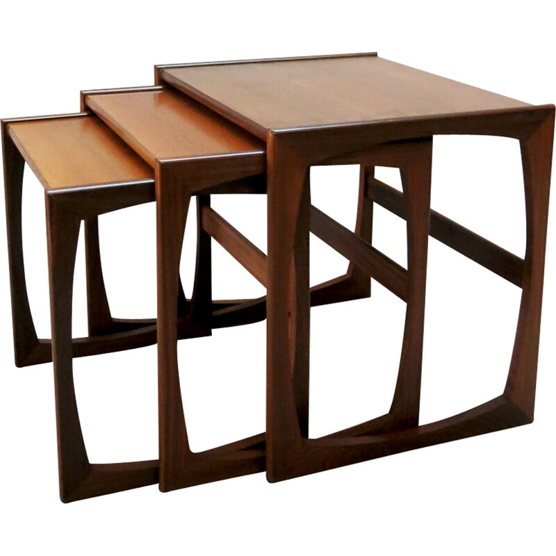 Set of 3 G-Plan "Quadrille" Nesting Tables in Teak - 1960s