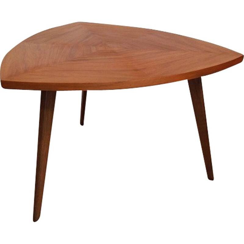 Table basse tripode en bois - 1950