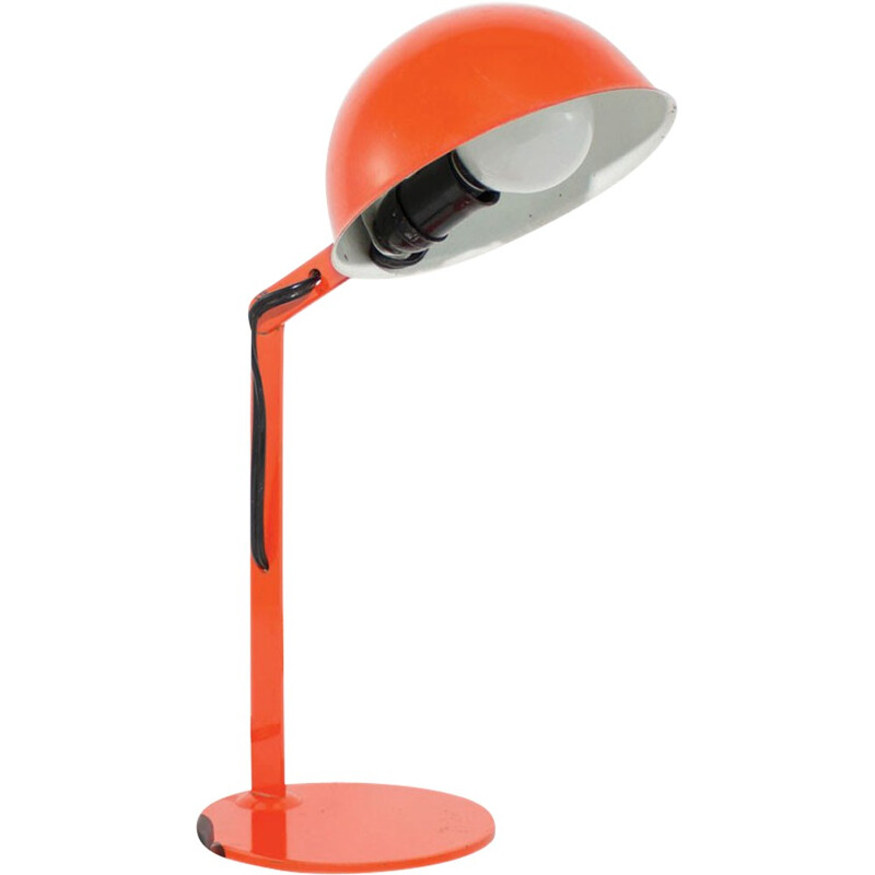 Lampe de table orange vintage - 1960