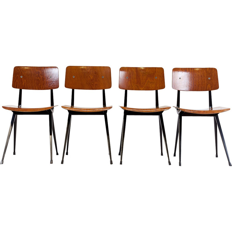 Set of 4 chairs model result by Friso Kramer - 1960s