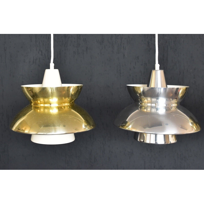 Brass pendant lamp "DooWop" by Louis Poulsen - 1970s