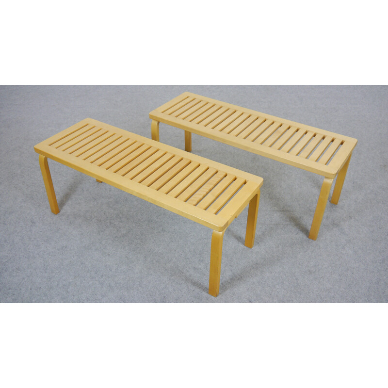 Suite de  Bancs Alvar Aalto "153" pour Artek in Birch - 1940