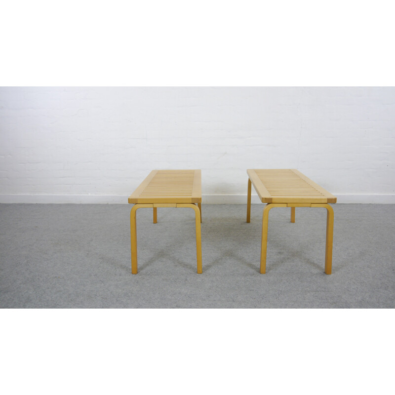 Set of 2 Alvar Aalto Benches "153" for Artek in Birch - 1940s