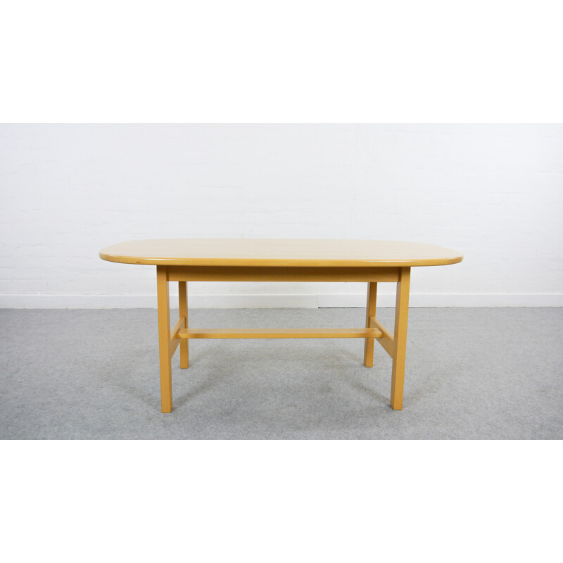 Table Basse en hêtre vintage par Yngve Ekström - 1980