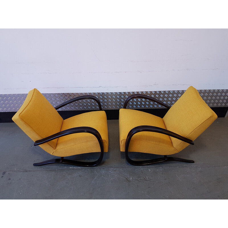 Set of 2 Jindrich Halabala H - 269 Armchairs for Thonet - 1930s