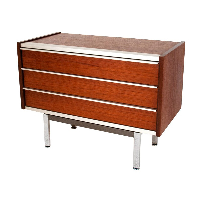 Chest of drawers in teak and metal - 1960s