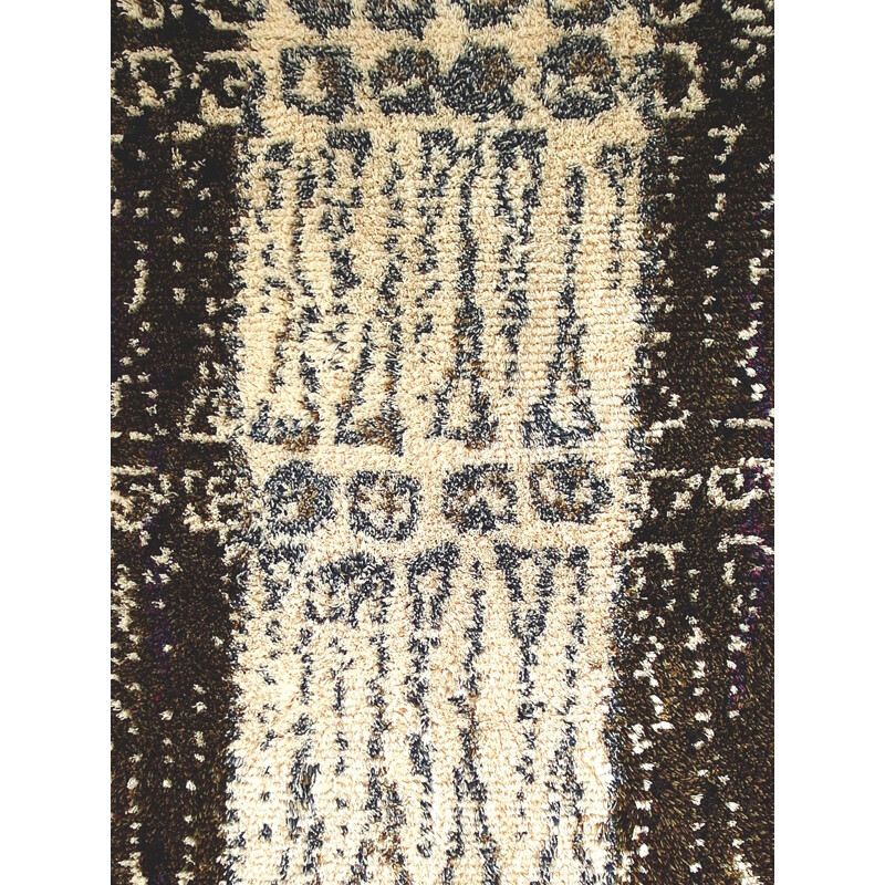 Alfombra vintage escandinava Rya - 1960