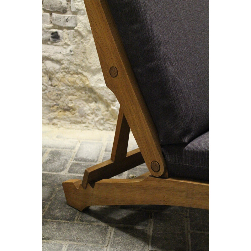 A. P. Stolen "AP71" easy chair in oak and black fabric, Hans J. WEGNER - 1960s