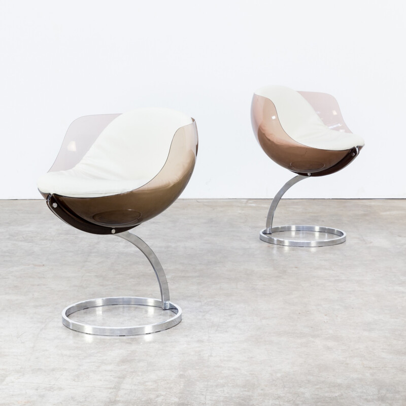 Pair of Sphere chairs by Baris Tabacoff for Mobilier Modulaire - 1970s