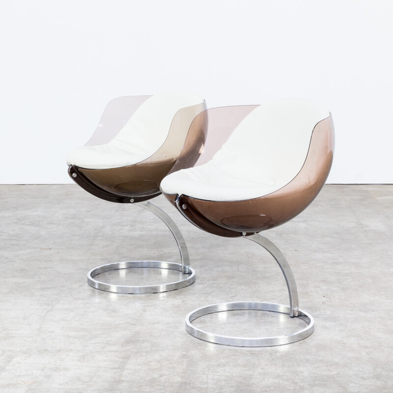 Pair of Sphere chairs by Baris Tabacoff for Mobilier Modulaire - 1970s