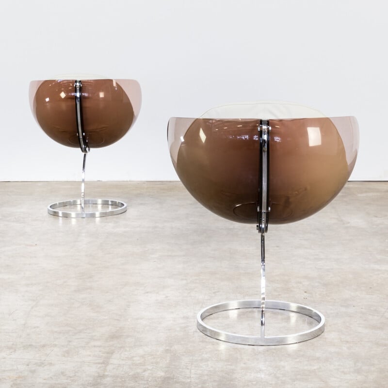 Pair of Sphere chairs by Baris Tabacoff for Mobilier Modulaire - 1970s