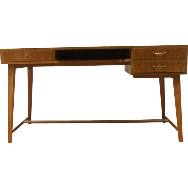 Walnut Desk by Georg Satink for WK Mobel, Model 468 - 1950s