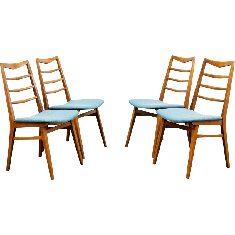 Set of 4 vintage dining chairs in beechwood - 1960s