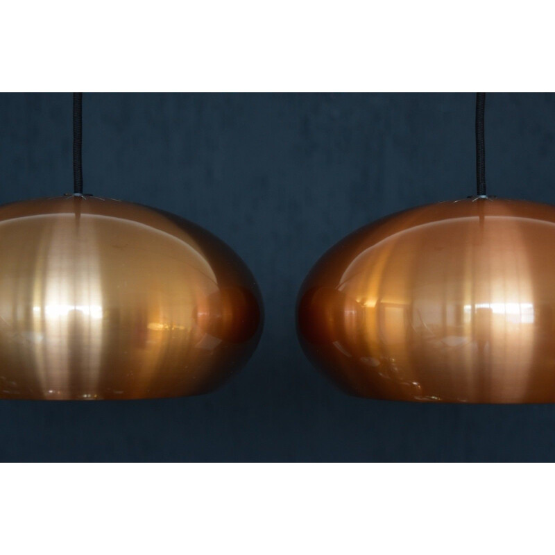 Set of 2 Jo Hammerborg Medio pendant lamps Fog & Mørup - 1960s