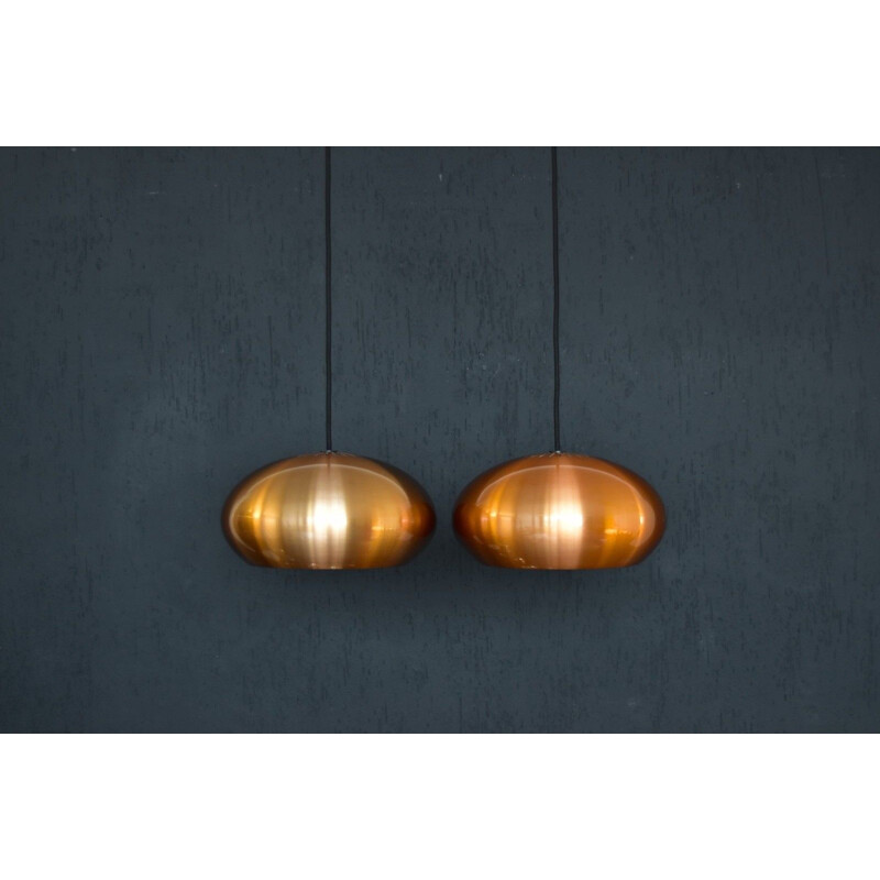 Set of 2 Jo Hammerborg Medio pendant lamps Fog & Mørup - 1960s