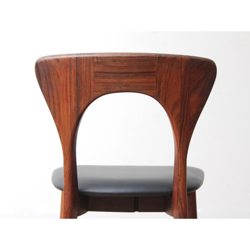 Suite de 4 chaises en palissandre de Rio, Modèle Peter de Niels Koefoed - 1970 