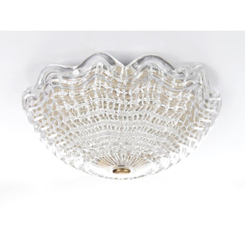 Scandinavian crystal ceiling light by Carl Fagerlund for Orrefors - 1960s