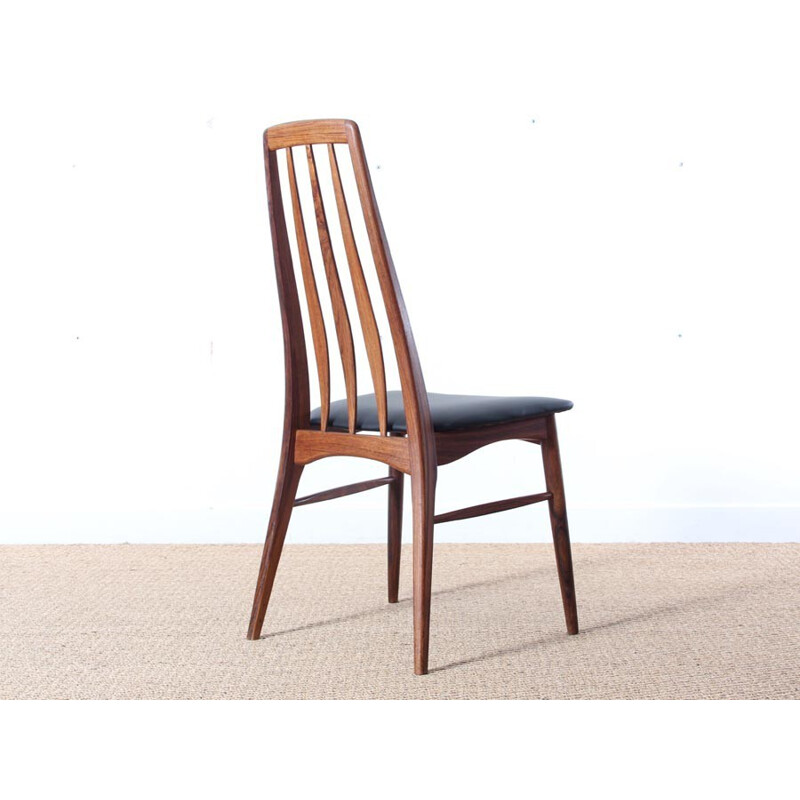 Suite de 4 chaises modèle Eva en palissandre de Rio par Niels Koefoed - 1960