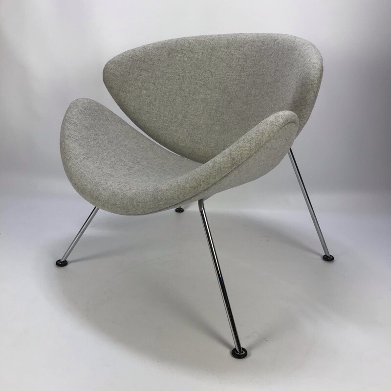 Fauteuil Orange Slice en tissu gris par Pierre Paulin pour Artifort - 1960