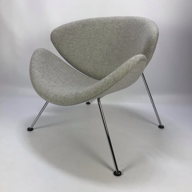 Vintage Grey Orange Slice Chair by Pierre Paulin for Artifort - 1960s