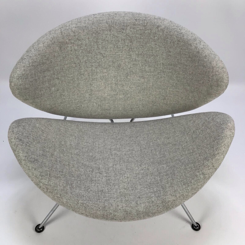 Fauteuil Orange Slice en tissu gris par Pierre Paulin pour Artifort - 1960