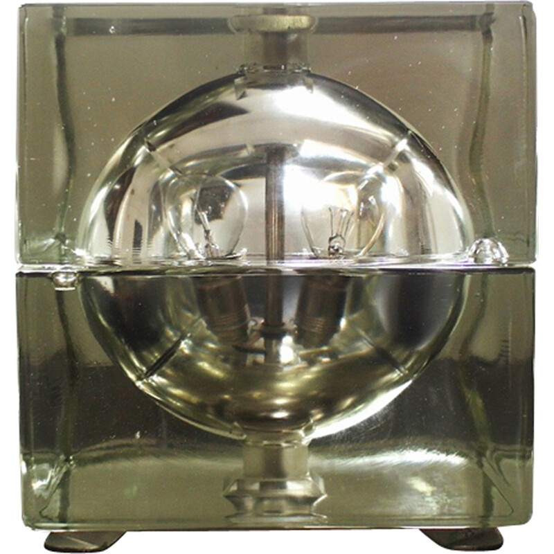Cubo Sfera Table Lamp by Alessandro Mendini for Fidenza Vetraria, Italy - 1968