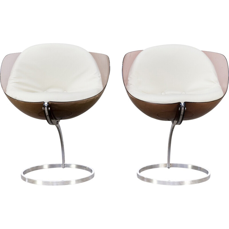 Pair of Sphere chairs by Baris Tabacoff for Mobilier Modulaire - 1970s