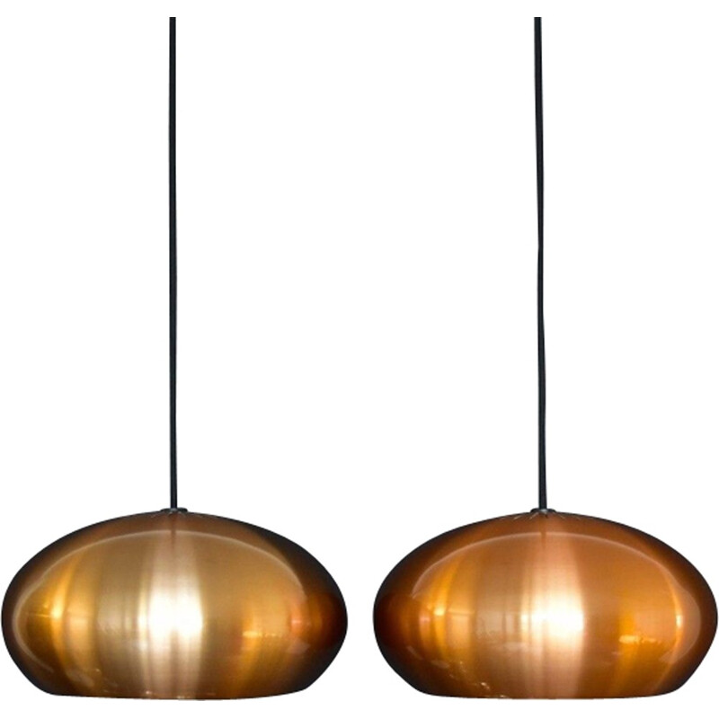 Set of 2 Jo Hammerborg Medio pendant lamps Fog & Mørup - 1960s