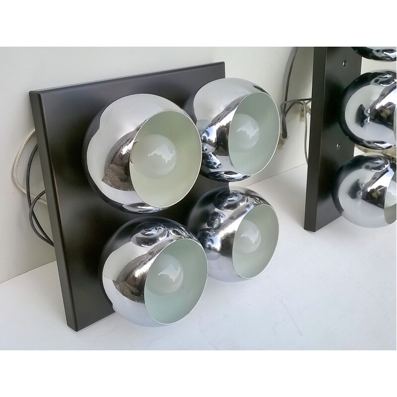 Set of 2 Wall Lights by Angelo Lelii for Arredoluce - 1960s