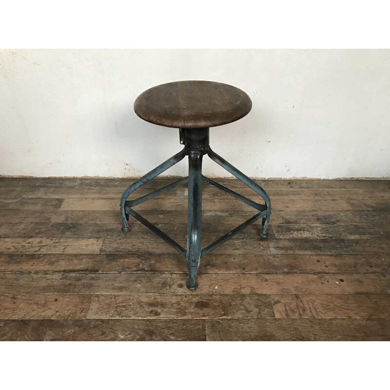 Nicolle Industrial loft Stool - 1930s