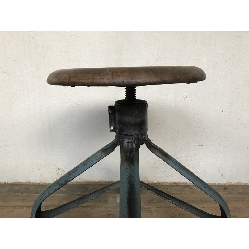 Nicolle Industrial loft Stool - 1930s